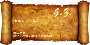 Gubi Zita névjegykártya